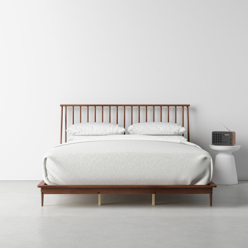 Dorinda king solid wood low profile platform bed discount